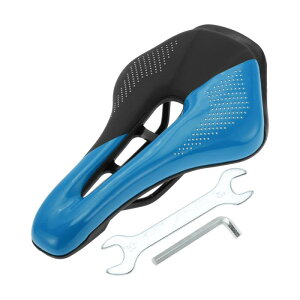 BULLSPANN 自転車 サドル 痛くないサドル サドルカバー バイクシート 工具付き 衝撃吸収 マウンテンバイク MTB ロードバイク 防水PUレザー ブルー