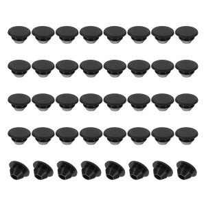 PATIKIL 6mm Diameter Silicone Round Snap�A40����A�^�C�v���b�N�Ƌ�p�z�[���v���O�{�^���A�����G�b�W�ی�J�o�[�A7mm�z�[���ɓK���A�u���b �N�w�b�h�V�����_�[�p�A��