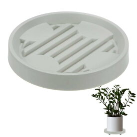 M METERXITY 車輪付き 植物スタンド 屋内/屋外用 フラワーポット/ガーデンプランター用 7.5"丸型プランターダリー 360°プランターパレットトロリー[33ポンド ベージュ]