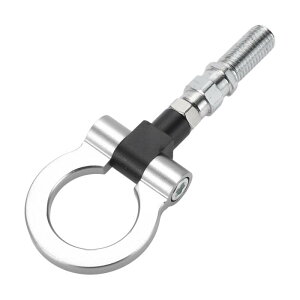 Hihaha �e�B�[�I�[�_�u�����[�V�[�e�B�[�E�� Tow Hook /Universal Car Front Bumper Towing Hook / Durable Metal Rotary Tow Hook RI-NG 19cm 2mm 1pcs �V���o�[�g�[��