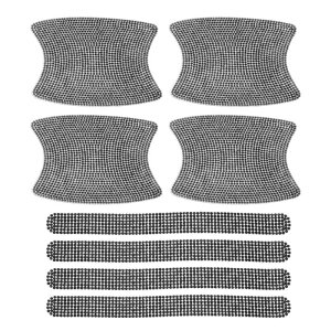 A ABSOPRO ドアハンドルスクラッチプロテクター アンチスクラッチ 8x10cm オートドアハンドル保護フィルム ブラック 1セット