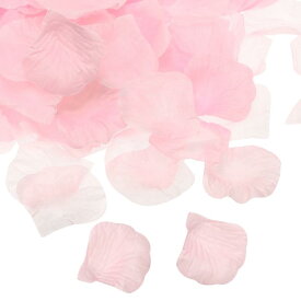 PATIKIL 人工バラの花びら 1000個のフェイクフラワーシルクペタル装飾用品 よいな夜の結婚式パーティーイベントデコレーション ライトピンク