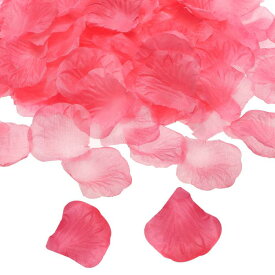 PATIKIL 人工バラの花びら 1000個のフェイクフラワーシルクペタル装飾用品 よいな夜の結婚式パーティーイベントデコレーション用 グラデーションピンク