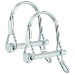 PATIKIL シャフトロックピンWイヤ3/16x1-5/8" 2個セットセーフティカプラーピンPTOピンラウンドアーチワイヤリテーナーおよび農業トレーラートラ ックボート牽引用(5x40mm)