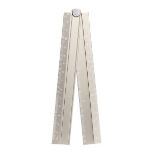 折りたたみストレート定規30cm メートル法 アルミ合金 プロトラクター 折りたたみ可能な角度定規 幾何学測定ツール アーキテクト アーティスト オフィ ス用 角線付き カーキ