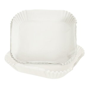 50個 オイルエアフライヤーペーパーライナー8.27"スクエア使い捨て不粘着エアフライヤーペーパーライナーシリコンオイルコーティング 電子レンジ オーブン 蒸し焼き 焼き 揚げ物用 ポータ