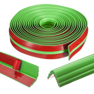 柔軟な壁隅保護具 1.6" 20FT 自己粘着壁隅ガード エッジプロテクター 厚手のPVC ピール&スティック壁トリム てんじょう カウンタートップ 階段の隅に適した 緑