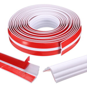 柔軟な壁隅保護具 1.6インチ 16フィート 自己粘着壁隅ガード エッジプロテクター 厚手のPVC ピール&スティック 壁トリム てんじょう カウンタートップ 階段の隅、ホワイト