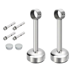 2�Z�b�g �J�[�e�����b�h�u ���P�b�g 32mm/1.26"�ɓK�� ����150mm/5.91" �X�e�����X���J�[�e�����b�h�t�b�N�n���K�[ �Ǘp���[�h���[�u�p�C�v�J�[�e���p�C�v �V���o�[