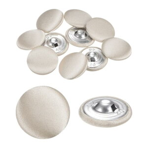 10個の生地布ボタン 1" ラウンドボタン ボタン付き ファ ブリックカバーボタン ジャケット コート シャツ スーツ ブ ライダル ペールイエロー