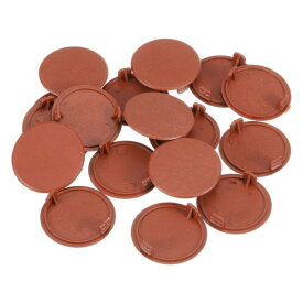 ヒンジ穴カバー、28個38mm（1-1/2"）ID - 家具キャビネットカップボード用プラスチック隠しヒンジ穴カバーラウンドフラッシュタイププラグキャップ（茶色）