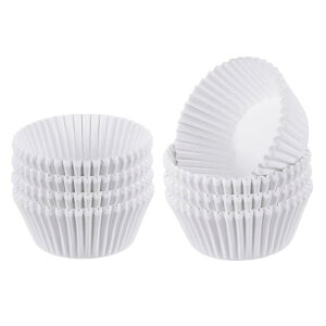 200個 カップケーキライナー ホワイト カップケーキカップ 標準サイズ マフィンライナー ペーパー ベーキングカップ ラッパー 油汚れ防止 パーティー 結婚式 誕生日