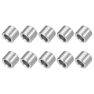 10個 ステンレススペーサー 6mm ID x 10mm OD x 8mmL 304ステンレススチールブッシングネジスタンドオフねじなしラウンドスペーサー 1/4"またはM6ネジボルトナット用