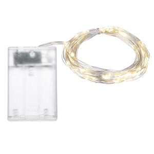 LEDフェアリーライト電池式50 LED 16フィートウォームホワイトライトミニ防水銅線ピカピカバルクライトDIYホームウェディングクリスマスパーティー装飾