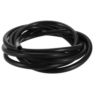 Hihaha シリコンバキュームチューブホース 自動車用バキュームライン 高温仕様 15ft 1/2" 12mm ID 3.5mm 厚さ 1 Pc ブラック