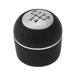 TUCKBOLD アルファロメオに対応159用5速マニュアルギアシフトノブ | フロントオートモーティブギアボックススティックシフターレバーノブ ブラックシルバートーンプラスチックフェイクレザ