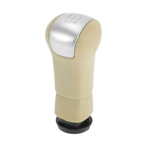 TUCKBOLD 日産に対応Xトレイル用5速マニュアルギアシフトノブ | フロントオートモーティブギアボックススティックシフターレバーノブ ベージュシルバートーンプラスチック 1個