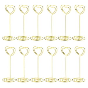 PATIKIL �v���[�X�J�[�h�z���_�[ 12����̃��^�������N���b�v�z���_�[�X�^���h �n�[�g�N ���X�v�e�[�u���i���o�[�z���_�[ �ʐ^ �����J�[�h ���̃t�[�h�T�C���p ���F�g�[��