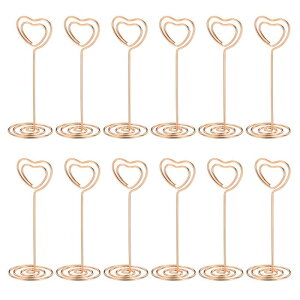 PATIKIL �v���[�X�J�[�h�z���_�[ 12����̃��^�������N���b�v�z���_�[�X�^���h �n�[�g�N ���X�v�e�[�u���i���o�[�z���_�[ �ʐ^ �����J�[�h ���̃t�[�h�T�C���p ���[�Y���F