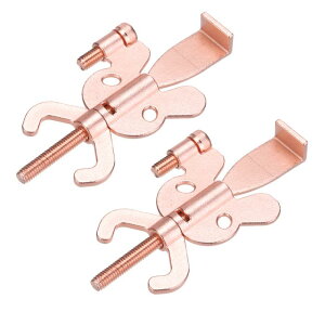 PATIKIL ポータブルセキュリティドアロック 2個 調節可能 バタフライホテルドアロック装置 収納バッグ付き 安全性向上 旅行 ホテル 自宅 アパート用 ローズ金色