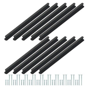 PATIKIL キッチンキャビネットハンドル 224 mm 穴の中心 10個 ブ ラシ仕上げのキャビネットプル キッチン引き出し用金具 食器棚引き出しプル用 シャンパン