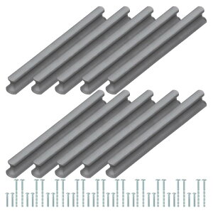 PATIKIL キッチンキャビネットハンドル 128 mm 穴の中心 10個 ブ ラシ仕上げのキャビネットプル キッチン引き出し用金具 食器棚引き出しプル用 グレー