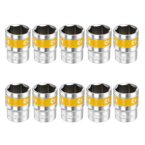 10個セット 1/2インチドライブ 6ポイ ントソケット 22mmメートリック シャローインパクトソケット CR-V鋼 フリップソケット スピンドルアクスルナット インパクトソケット 自動車用 ヘックスナ