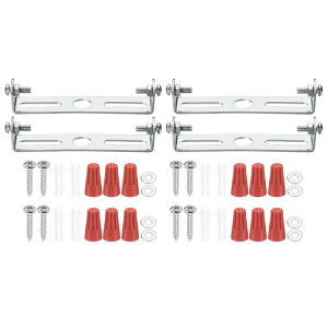 PATIKIL 80mm (3.15") ユニバーサルライト取り付け スタンドキット 4セットライトクロスバーてんじょうライトプレート 壁ライトてんじょうライトペンダントシャンデリア用ネジ付き