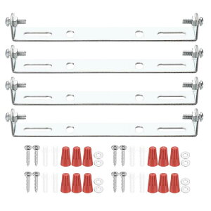 PATIKIL 130mm (5.12") ユニバーサルライト取り付け スタンドキット 4セットライトクロスバーてんじょうライトプレート 壁ライトてんじょうライトペンダントシャンデリア用ネジ付き