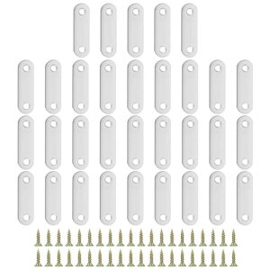 PATIKIL ステンレススチールコーナーブ ラケット 57 x 16 mm 32個 L字型コーナーブ ラケット 右角度サポートブ ラケット L字型コーナーファスナー 棚用ネジ付き シルバー