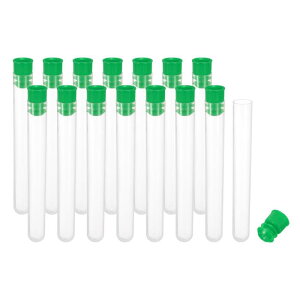 PATIKIL 0.5x3" プラスチック製 縫い針収納ホルダー 15個入り 携帯用刺繍針ピン楊枝収納チューブケースボックス クラフト編み物用 緑