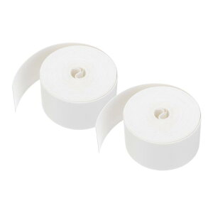 PATIKIL ラケットヘッド保護テープ 1-3/8" x 16.4" 2パック テニスラケットテープ PUラケットヘッドフレームガードステッカー テニスラケット ピクルボールパドル用 ホワイト