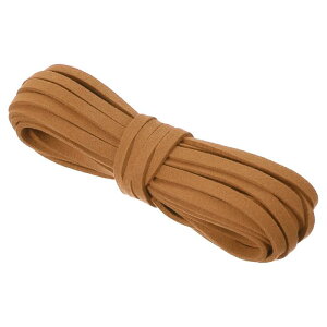 PATIKIL 5.5ヤード×5mmフェイクスエードレザーコード ブレスレットネックレスビーズ作りDIYクラフト用レザーレースストリング オレンジイエロー