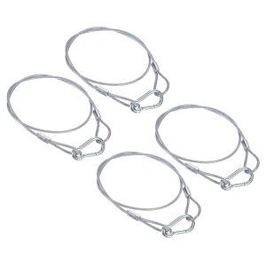 PATIKIL �X�e�����X���Z�[�t�e�B�P�[�u��31.5/80cm 4����3.3 mm�t���L�V�u���Z�L�����e�B���C���[���[�v���b�N�_�u�����[�v�t�b�N�t�� �X�e�[�W���C�e�B���O �ו��p �V���o�[