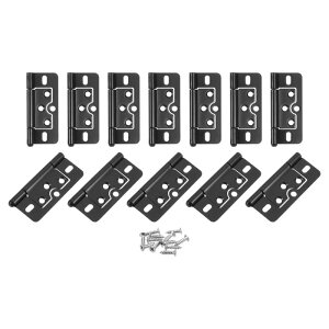 12個3x1.4"のドアヒンジ ノンモーティス ノイズなし バイフォールドドアヒンジ キャビネット家具窓ワードローブ用のめっき付き スクリュー付き ダーク