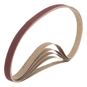 5個1-1/2" x 30" サンディングベルト 400番グリット アルミニウムオキサイド研磨ベルトサンダーペーパー 金属 木材 研磨用 研磨 紙 赤褐色