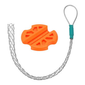 ケーブル牽引グリ ップ ワイヤーメッシュプーラーソックスグリ ップ 滑り止め シングルヘッド 亜鉛メッキスチール ワイヤーグリ ップネットカバー スムーズ 12-15 mmケーブル用 0.3 M シルバー