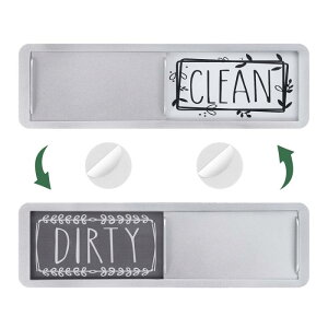 食器洗い機マグネットクリーンダーティーサイン長方形磁気食器洗い機インジケーターグレー/ホワイトノンスクラッチサイン食器洗い機キッチンホテル用ステッカー付き シルバー