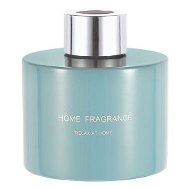 空のグラスディフューザーボトル140ml/4.7oz再充填可能なフレグランスアクセサリーアロマセラピー用ジャーコンテナー置き換え用リードディフューザーDIYホームバスルームブルーとシルバートーンキャップ