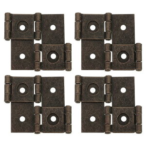 ダブルアクションヒンジ 折りたたみスクリーン 4個 2.13" ダブルスイングヒンジ レトロスタイル 270度回転 スクリーンドアヒンジ レッドブロンズ
