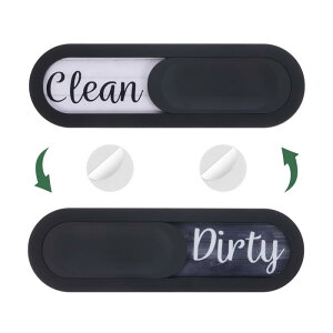 食器洗い機マグネット クリーン ダーティ サイン オーバル形磁気食器洗い機インジケータ 木目調 非傷つきサイン ステッカー付き 食器洗い機 キッチン ホテル用 ブ ラ ック