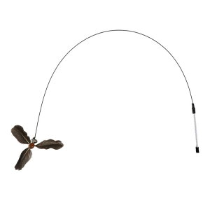 CAPASTEC ねこじゃらし 猫じゃらし 羽 鈴 釣り竿 プレミアムフェザー 猫用玩具 猫のお好みじゃらし猫のオモチャ屋内猫用ねこダークブラウン