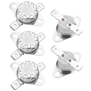 KSD301 サーモスタット 185°C/365°F 10A ノーマルクローズ N.C 調整スナップディスク温度スイッチ マイクロ波 オーブン コーヒーメーカー 5個 セラミック素材