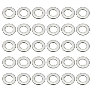 PATIKIL 304�X�e�����X�X�`�[���t���b�g���b�V���[ 50����1/4 ID x 4/9 OD x 0.06 �����̃��^���t�F���_�[���b�V���[ �l�W��{���g�p�̏����ȃ��b�V���[�A�\�[�g�����g