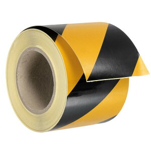 PATIKIL 反射テープ 1ロール150フィート×3.9" 防水粘着性 高い視認性注意警告安全テープ トラック トレーラー 車用 黄黒