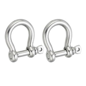 PATIKIL XN[sVbN 6mm 1/4" 440lb 2pbN 316XeX| {EVbN}O[h `F[C[[vAEghAp Vo[