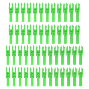 PATIKIL アーチェリー 矢ノック 4.2mm 0.165" 50個パック インサート矢ノック 狩猟用矢用交換品 コンパウンドボウ リカーブボウ 緑