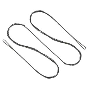 PATIKIL リカーブボウストリング アーチェリーボウストリング交換用 14 ストランド ロングボウストリング ユニバーサルアーチェリー用具用 黒 AMO 60 " (実際は 56 ")