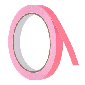 PATIKIL 0.5"×33フィートネオンガファークロステープ 1ロールの蛍光性粘着テープUV黒ライトグロ ーテープ UVパーティー用 ピンク