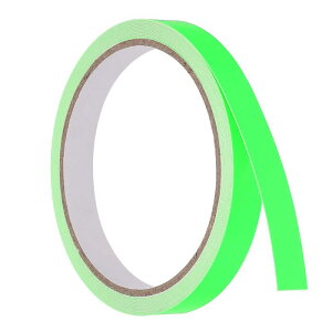 PATIKIL 0.5"×16.5フィートネオンガファークロステープ 1巻きの蛍光性粘着テープUV黒ライトグロ ーテープ UVパーティー用 緑